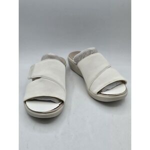 BZees Women's Carefree Sporty Slide Sandal White Sz 8.5 W